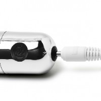 Vibrating Bullet 6'' Silver 10 Speeds Rechargeable